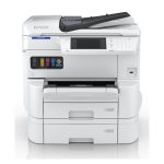 Impresora de inyección de tinta Epson WorkForce Pro EM-C7100DWF, resolución de 4800 x 1200 DPI, imprime a 35 ppm, compatible con Wifi. SKU C11CL35401.