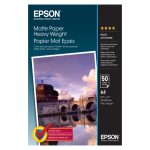 Paquete de 50 hojas de papel mate de alta densidad para impresión A4 marca Epson, SKU C13S041256