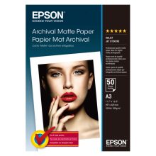 Epson Archival Matte Paper, DIN A3, 189 g/m², paquete de 50 hojas, SKU: C13S041344