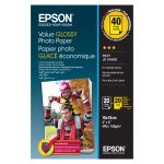 Epson Value Glossy Photo Paper, tamaño 10x15cm, paquete de 2x 20 hojas, SKU C13S400044