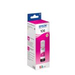 Botella de tinta magenta Epson EcoTank 106 con alta capacidad de impresión, SKU C13T00R340