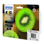 Epson Kiwi Multipack de 5 colores con Claria Premium Ink y SKU C13T02E74010, ideal para impresiones de alta calidad.