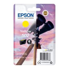 Cartucho de tinta Epson Singlepack Yellow 502 compatible con impresoras y de larga duración, SKU C13T02V44020