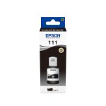 Botella de tinta negra pigmentada Epson 111 EcoTank, SKU C13T03M140, ideal para impresoras de alta eficiencia