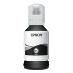 Botella de tinta negra pigmentada Epson 111 EcoTank, SKU C13T03M140, ideal para impresoras de alta eficiencia