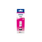 Epson 102 EcoTank Magenta ink bottle for high-yield printing, SKU C13T03R340