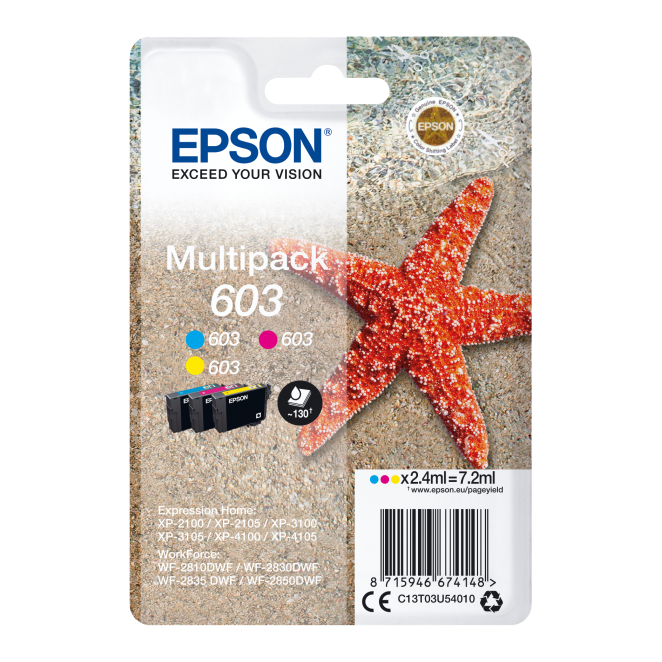 Epson Multipack 3-colours 603 Ink 2 Epson Multipack 3-colores 603 Ink en su empaque