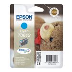 Imagen del cartucho de tinta cian Epson Teddybear modelo T0612 con SKU C13T06124010, ideal para impresoras Epson.