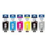 Botella de tinta magenta Epson 114 para EcoTank, alta capacidad y rendimiento - SKU C13T07B340