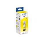 Cartucho de tinta Epson 107 original, color amarillo, SKU C13T09B440. Ideal para impresoras Epson con rendimiento superior y calidad de impresión.