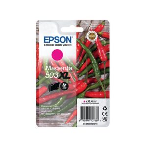 Epson 503XL cartucho de tinta magenta de alto rendimiento, SKU C13T09R34010, ideal para impresiones de gran calidad y volumen