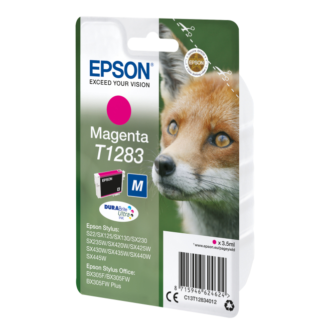 Epson Fox Cartucho T1283 magenta (etiqueta RF) 1 Epson Fox Cartucho T1283 magenta (etiqueta RF)