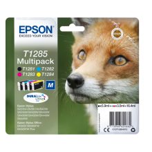 Epson Fox Multipack T1285 de 4 colores incluye tinta negra, cian, magenta y amarilla, SKU C13T12854012
