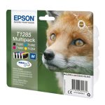 Epson Fox Multipack T1285 de 4 colores incluye tinta negra, cian, magenta y amarilla, SKU C13T12854012