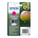 Imagen del cartucho de tinta magenta Epson modelo T1293 con SKU C13T12934012, ideal para impresiones de alta calidad