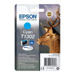 Cartucho de tinta cian Epson Stag T1302 (sku: C13T13024012) de alta capacidad, ideal para impresiones nítidas y duraderas.