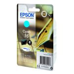 Cartucho de tinta cian Epson modelo 16 con tecnología de impresión avanzada, SKU: C13T16224022