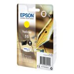Imagen del cartucho de tinta amarillo Epson Pen and Crossword, SKU C13T16244012, diseñado para impresoras Epson.
