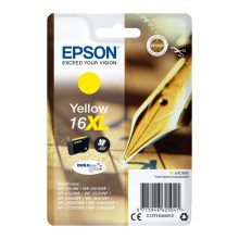Epson Pen and crossword Cartucho 16XL amarillo, alta capacidad, modelo C13T16344012, ideal para impresiones vívidas y de larga duración