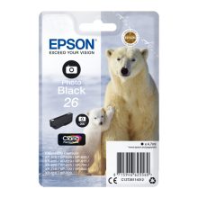 Epson Polar bear Cartucho 26 negro foto, SKU C13T26114012. Cartucho de tinta negra para impresoras Epson.