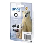 Epson Polar bear Cartucho 26 negro foto, SKU C13T26114012. Cartucho de tinta negra para impresoras Epson.