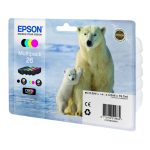 Epson Multipack 26 Polar Bear que incluye cartuchos de tinta en 4 colores, SKU C13T26164010, apto para impresoras Epson.
