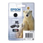 Cartucho de tinta negra 26XL Epson alta duración, ideal para impresoras Epson, SKU C13T26214012