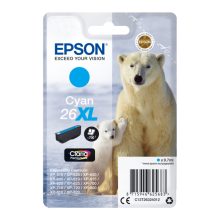 Epson Polar Bear Cartucho 26XL cian, cartucho de tinta de alta capacidad para impresoras Epson, SKU C13T26324012