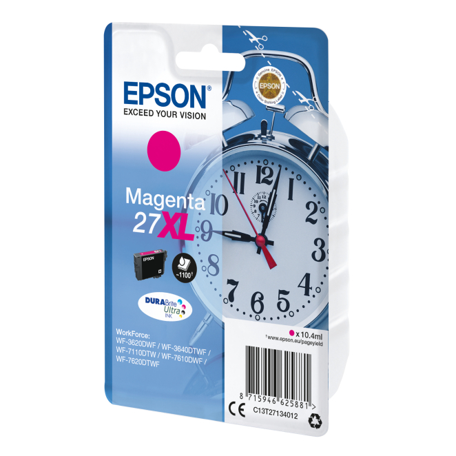 Epson Alarm clock Singlepack Magenta 27XL DURABrite Ultra Ink 1 Epson Alarm clock Singlepack Magenta 27XL DURABrite Ultra Ink
