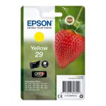 Cartucho de tinta amarillo Epson Strawberry Singlepack 29 Claria Home, SKU C13T29844012. Ideal para impresoras domésticas.