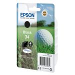 Cartucho de tinta negra Epson Golf Ball Singlepack 34 DURABrite Ultra Ink, SKU C13T34614010. Ideal para impresiones resistentes al agua y de alta calidad.