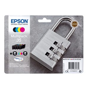 Multipack de tinta Epson 4-colores 35 DURABrite Ultra Ink, SKU C13T35864010, ideal para imprimir documentos de alta calidad.
