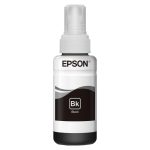 Imagen de la botella de tinta negra Epson 664 Ecotank de 70 ml, SKU C13T664140, ideal para una impresión eficiente y de larga duración.