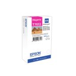 Epson cartucho de tinta magenta XXL modelo C13T70134010, ideal para impresiones de alta calidad y duración.