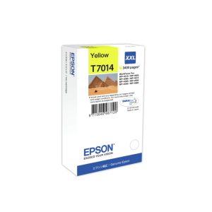 Cartucho de tinta amarilla XXL marca Epson, modelo T70144010 de alta capacidad para impresoras Epson. SKU: C13T70144010