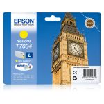 Cartucho de tinta Epson Big Ben T70344010 en color amarillo L, alta capacidad para impresión de documentos. SKU: C13T70344010