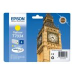 Cartucho de tinta Epson Big Ben T70344010 en color amarillo L, alta capacidad para impresión de documentos. SKU: C13T70344010