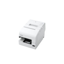 Impresora térmica Epson TM-H6000V-213 en color blanco, con conexión serial y MICR, SKU C31CG62213