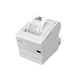Impresora térmica Epson TM-T88VII con conectividad USB, Ethernet y PoweredUSB en color blanco, SKU C31CJ57131.