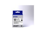 Epson Cinta transparente LK-5TBN con texto negro sobre fondo transparente, 18 mm de ancho y 9 metros de longitud, C53S655008