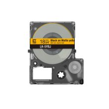 Epson cinta para impresora de etiquetas con texto negro sobre fondo amarillo, SKU C53S672074. Ideal para etiquetado claro y duradero.
