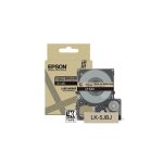 Etiqueta adhesiva Epson LK-5JBJ en color beige y negro ideal para impresoras de etiquetas. SKU: C53S672091