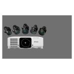 El proyector Epson EB-PU1007W para grandes espacios, con 7000 lúmenes ANSI, 3LCD, resolución WUXGA (1920x1200), en color blanco. SKU: V11HA34940