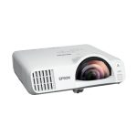 Videoproyector Epson V11HA76080 con 4000 lúmenes ANSI, 3LCD, resolución WXGA (1200x800) y capacidad 3D, color blanco.
