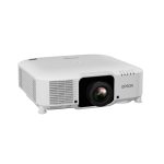 Proyector blanco Epson EB-PQ2008W con 8000 lúmenes ANSI, tecnología 3LCD y resolución UHD 4K (3840x2160). SKU V11HB01980
