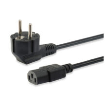 Equip 112120 cable de transmisión negro de 1,8 metros con conector CEE 7/7 y acoplador C13.