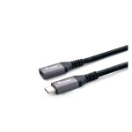 Cable de extensión USB 3.2 Gen 2 C a C de la marca Equip, modelo 128370, longitud de 0,5 metros, soporta 4K a 60Hz y velocidad de 10Gbps, color negro.