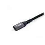 Cable de extensión USB 3.2 Gen 2 C a C de la marca Equip, modelo 128370, longitud de 0,5 metros, soporta 4K a 60Hz y velocidad de 10Gbps, color negro.