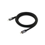 Cable USB4 Gen 2x2 C a C Equip de 2 metros, 20 Gbps, PD 100 W, 4K a 60 Hz, color negro. SKU 128382.