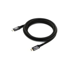 Cable USB4 Gen 2x2 C a C Equip de 2 metros, 20 Gbps, PD 100 W, 4K a 60 Hz, color negro. SKU 128382.
